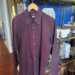 Vintage Mens  k264 Dolce and Gabbana Fabulous Purple iridescent shirt.
